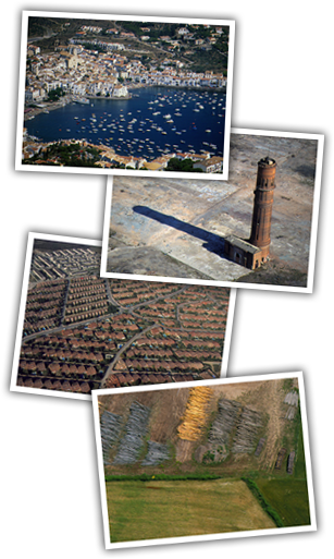 Fotografia area en todo el litoral espaol